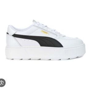 Puma Women's Karmen Rebelle White and Black Platform Sneakers size 8